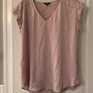 Blush pink Express blouse v neck size L